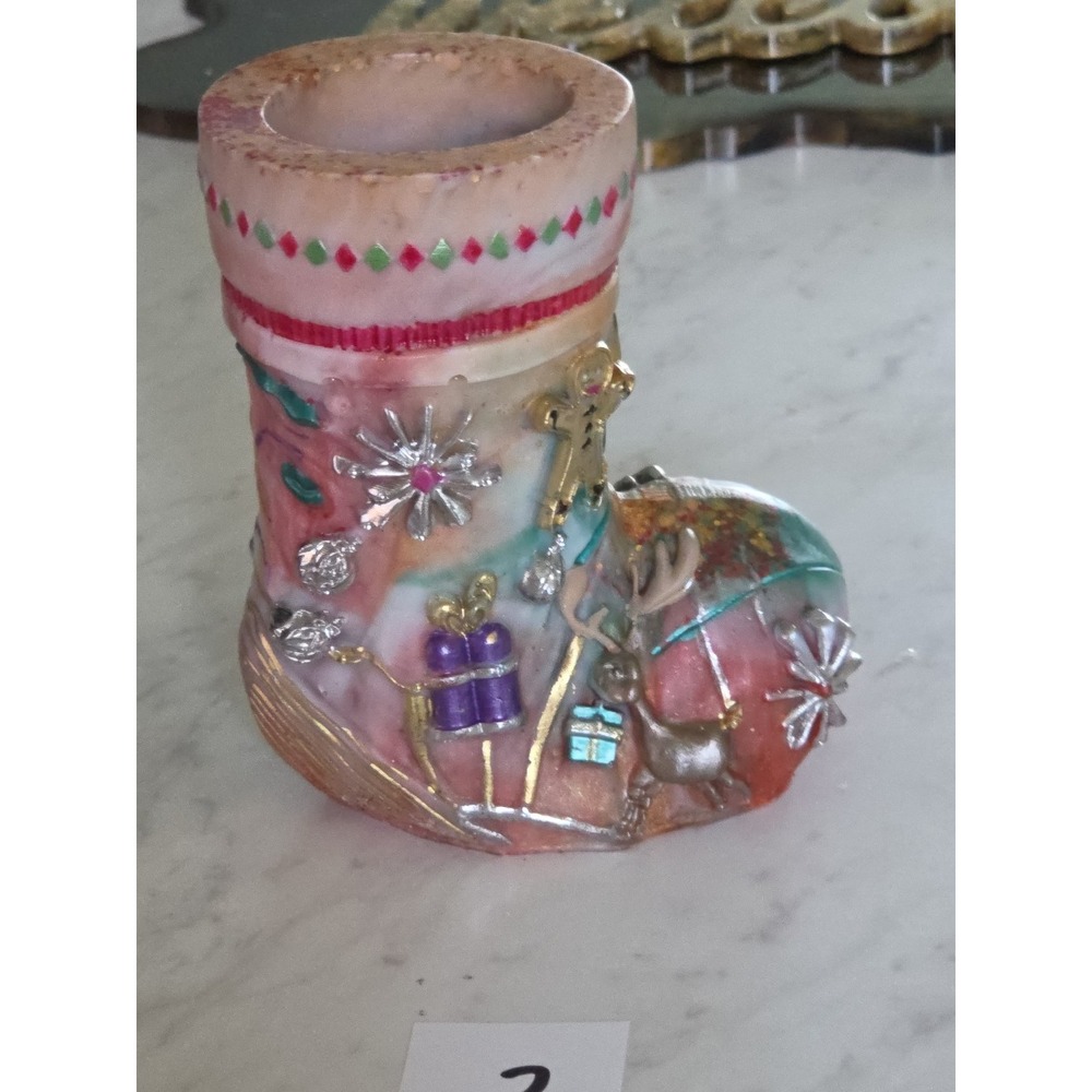 Handmade Resin Santa Boot - Picture 10 of 13